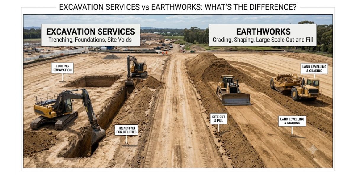 Excavation Services vs Earthworks: What's the Difference?