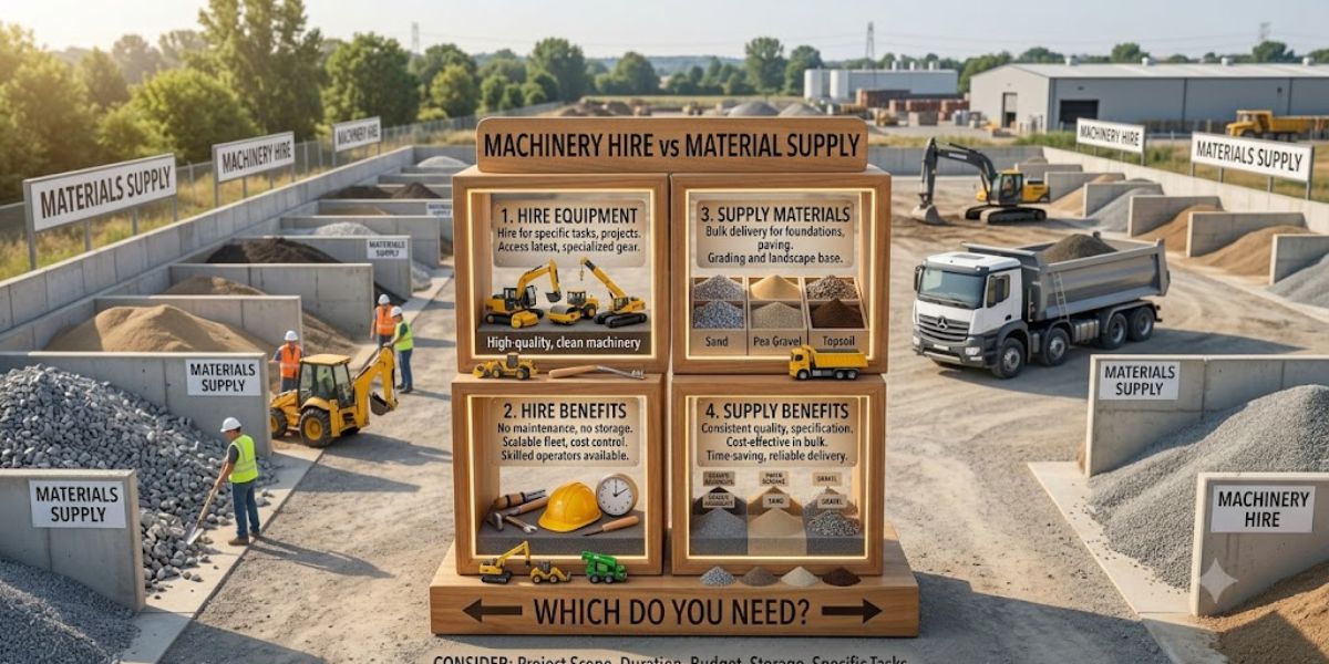 Machinery Hire vs Material Supply: Which Do You Need?